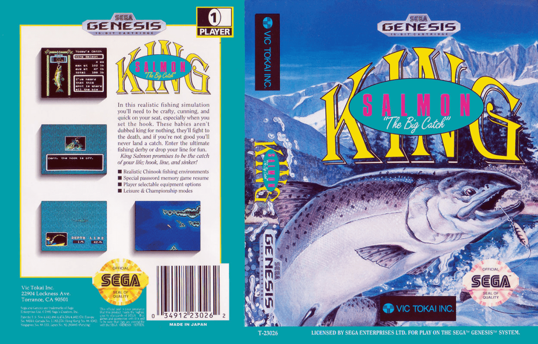 King Salmon : The Big Catch [US] segaMD 1993 Box Art