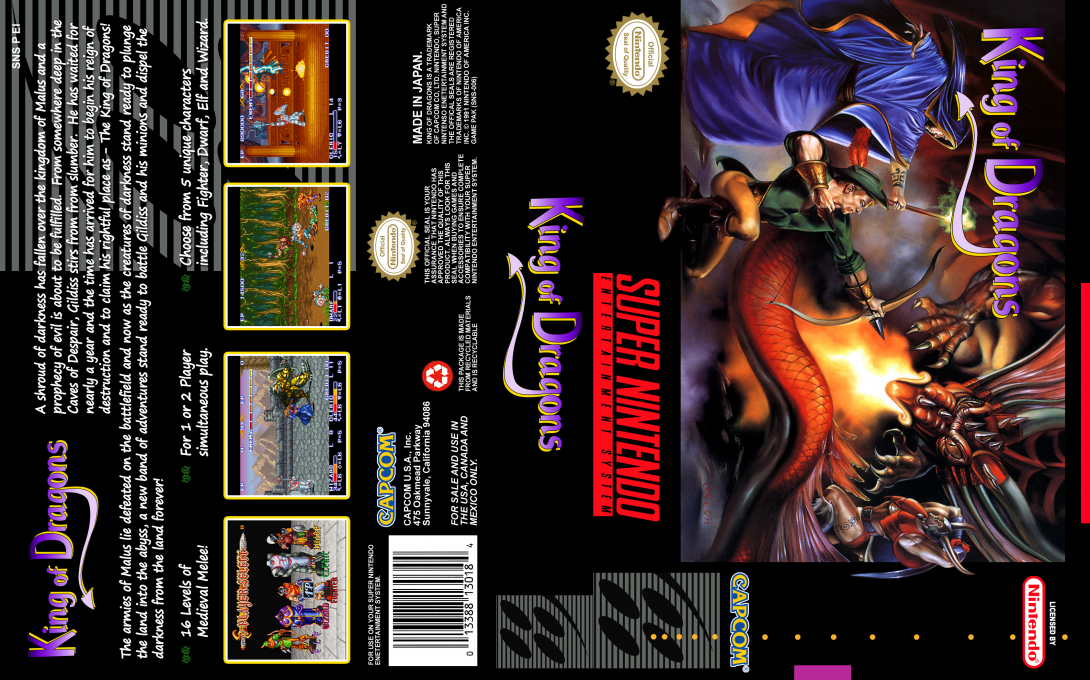 King of Dragons [US] snes 1994 Box Art
