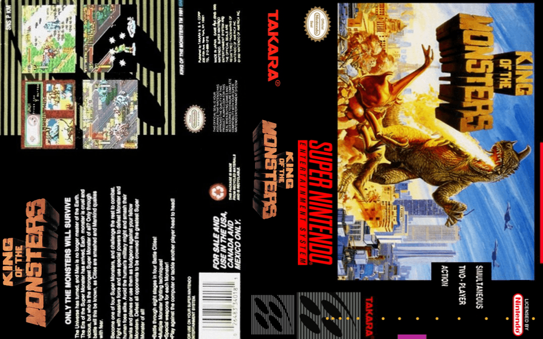 King of the Monsters [US] snes 1992 Box Art