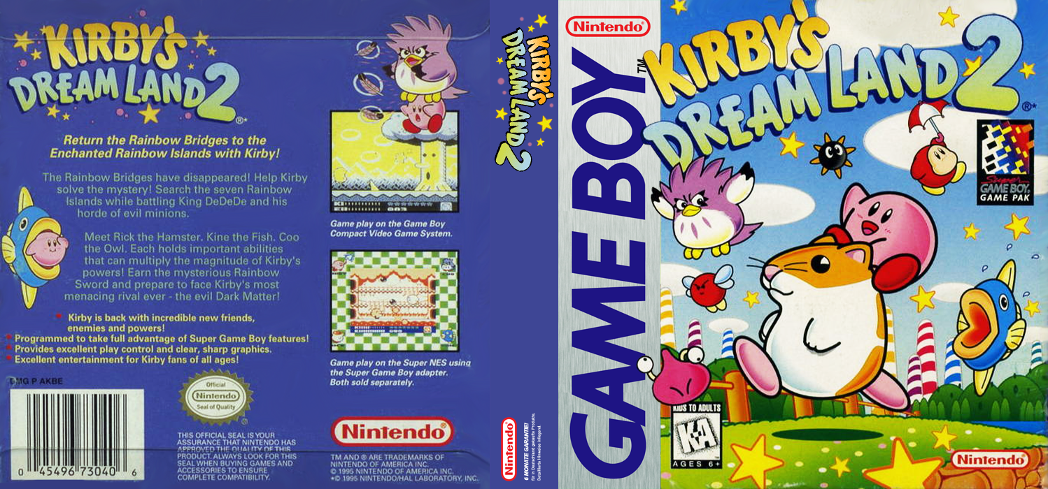Hoshi no Kirby 2 [US,EU] gb 1995 Box Art