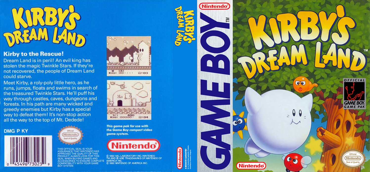 Hoshi no Kirby [US,EU] gb 1992 Box Art