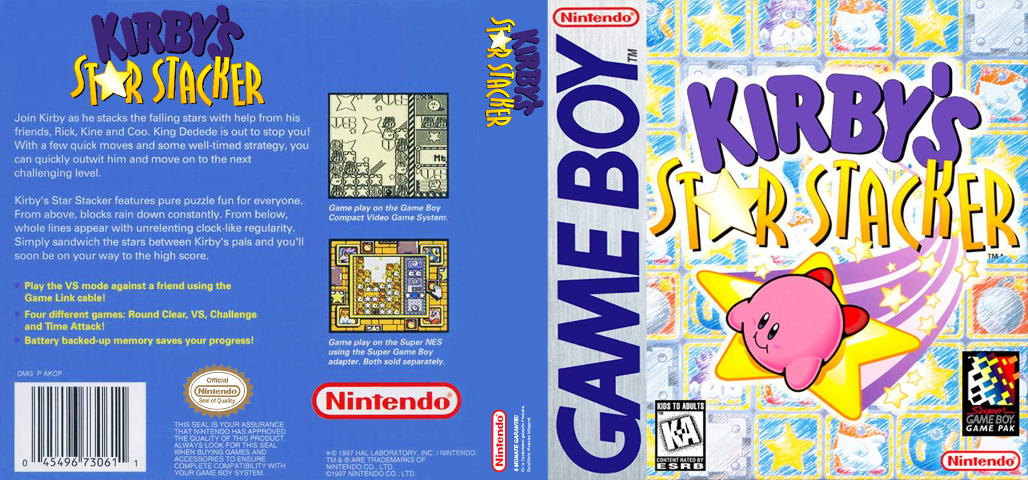 Kirby no Kirakira Kids [US,EU] gb 1997 Box Art