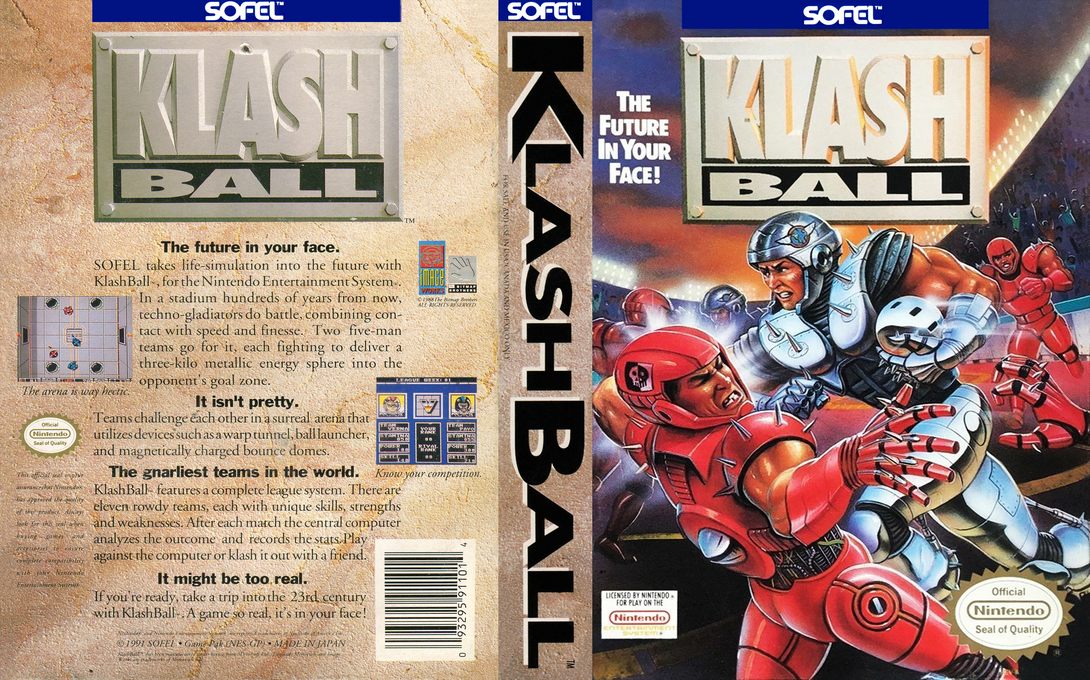 KlashBall [US] nes 1991 Box Art