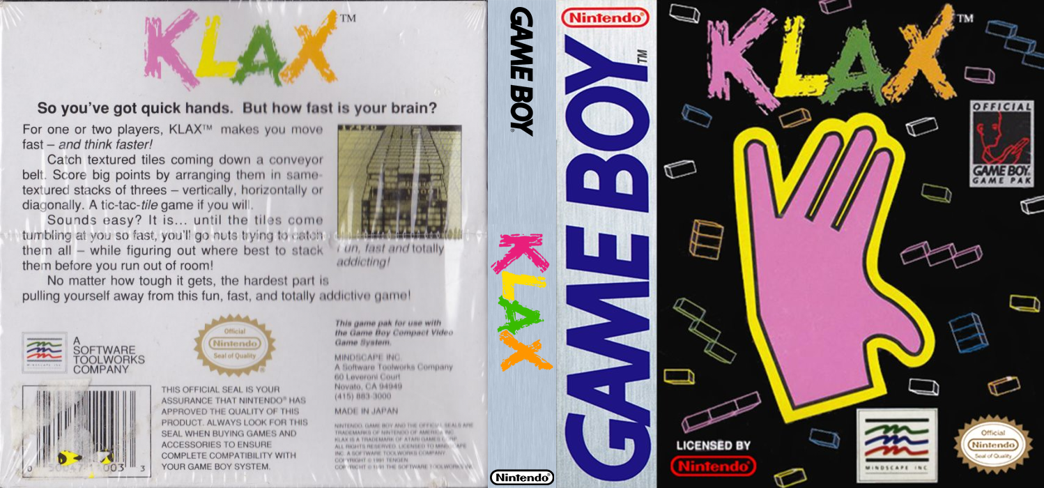 Klax [US] gb 1991 Box Art