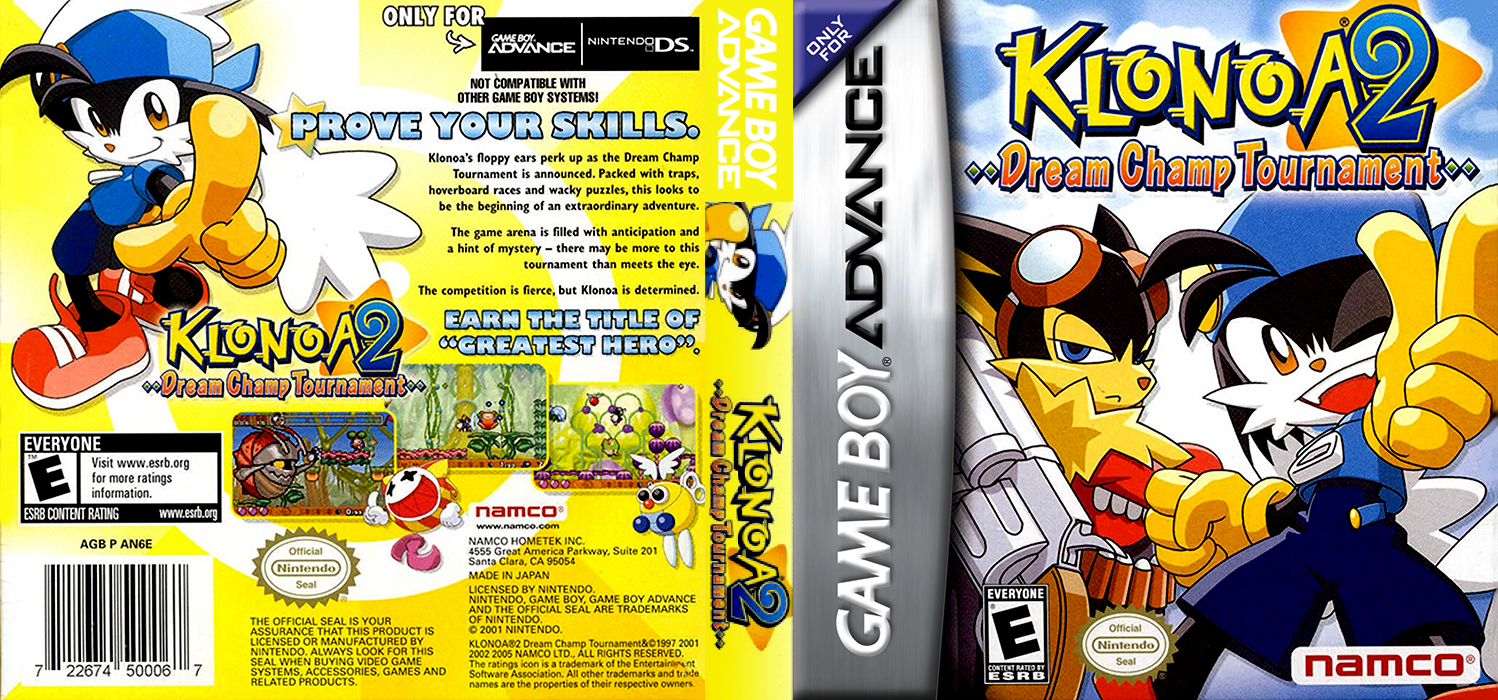 Klonoa 2 : Dream Champ Tournament [US] gba 2005 Box Art
