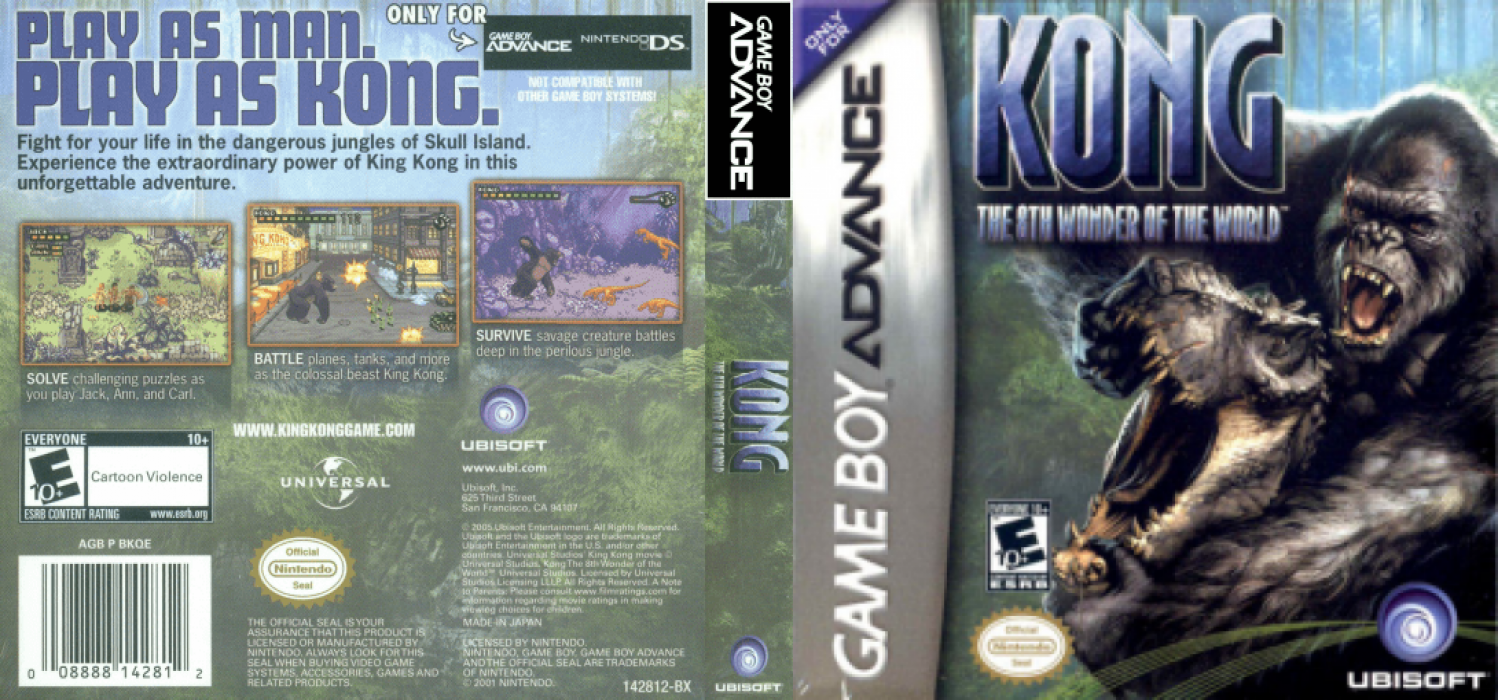 Kong : The 8th Wonder of the World [US] gba 2005 Box Art