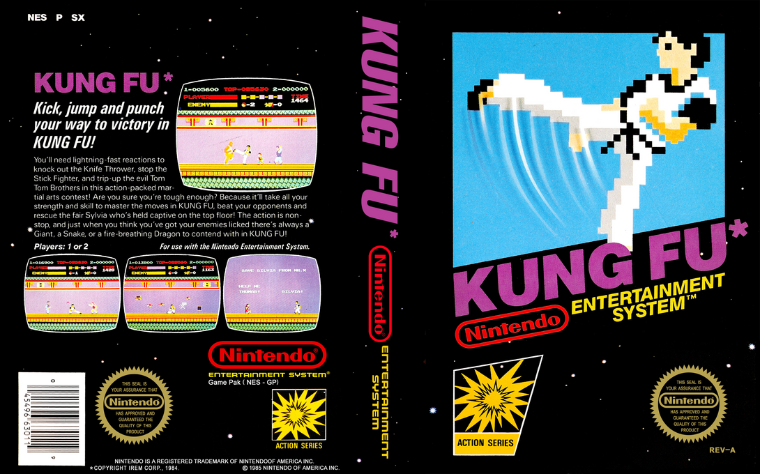 Kung Fu [US,JP] nes 1985 Box Art