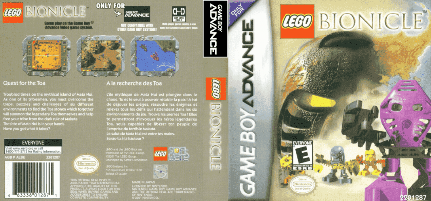 LEGO Bionicle [US] gba 2001 Box Art