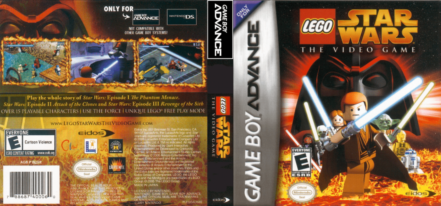 LEGO Star Wars : The Video Game [US,EU] gba 2005 Box Art