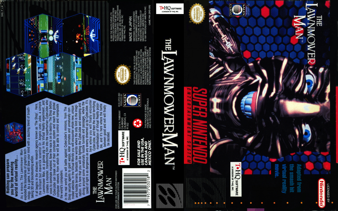 The Lawnmower Man [US] snes 1993 Box Art