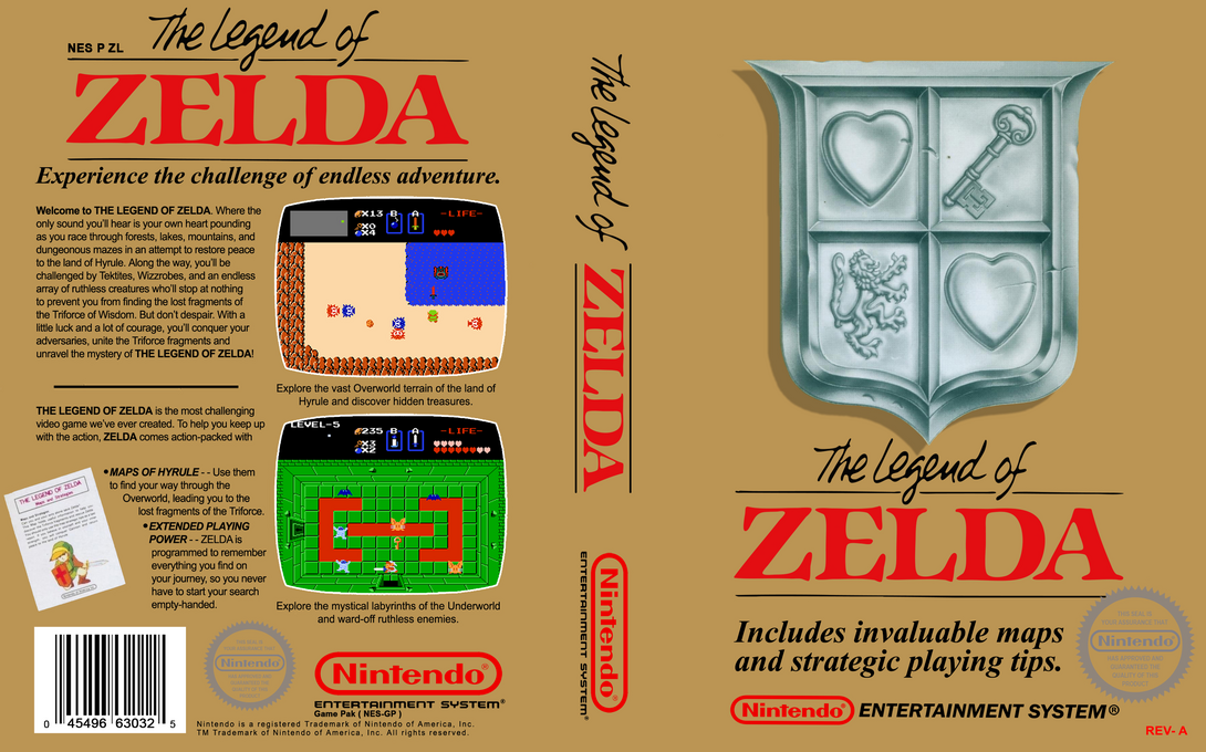 The Legend of Zelda [US] nes 1987 Box Art