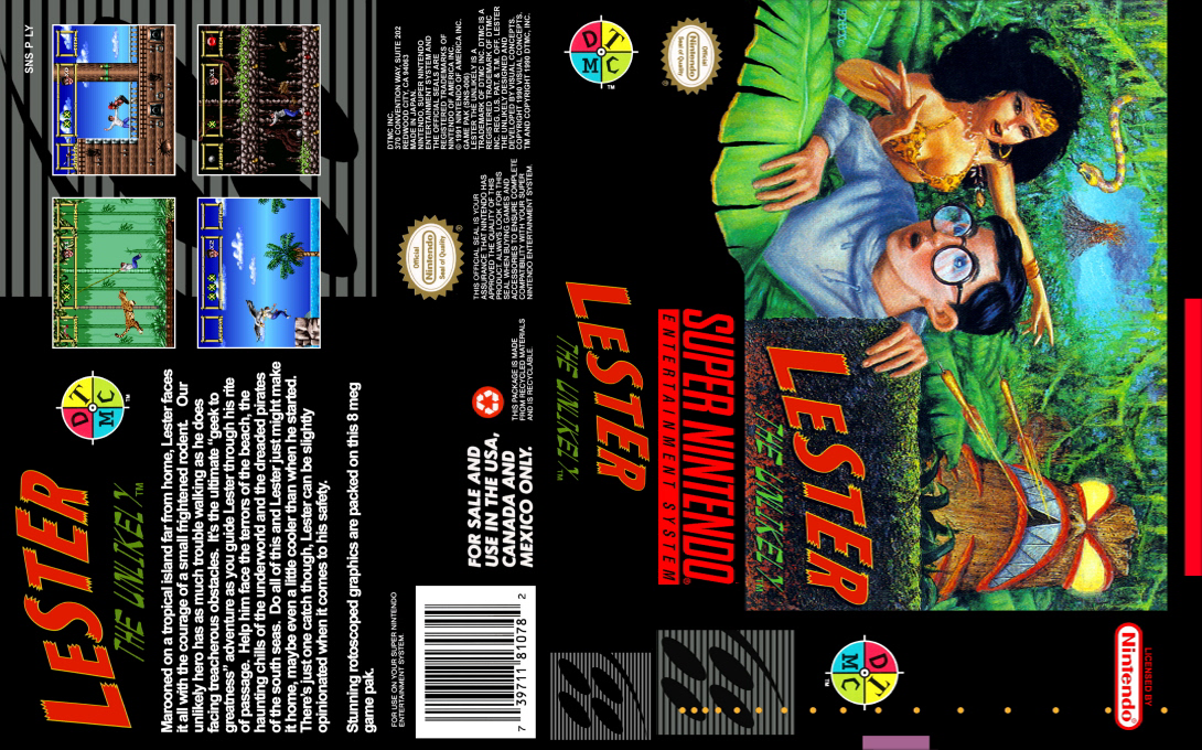 Lester the Unlikely [US] snes 1994 Box Art