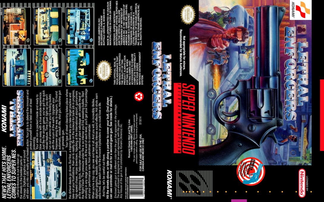 Lethal Enforcers [US] snes 1994 Box Art