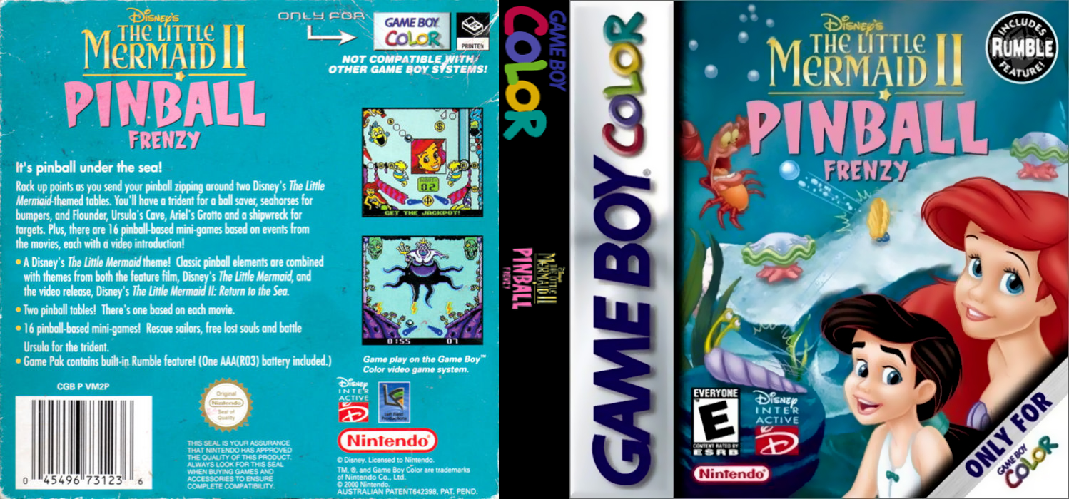 The Little Mermaid II : Pinball Frenzy [US] gbc 2000 Box Art