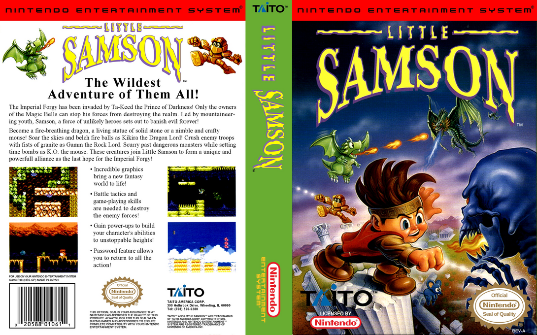 Little Samson [US] nes 1992 Box Art