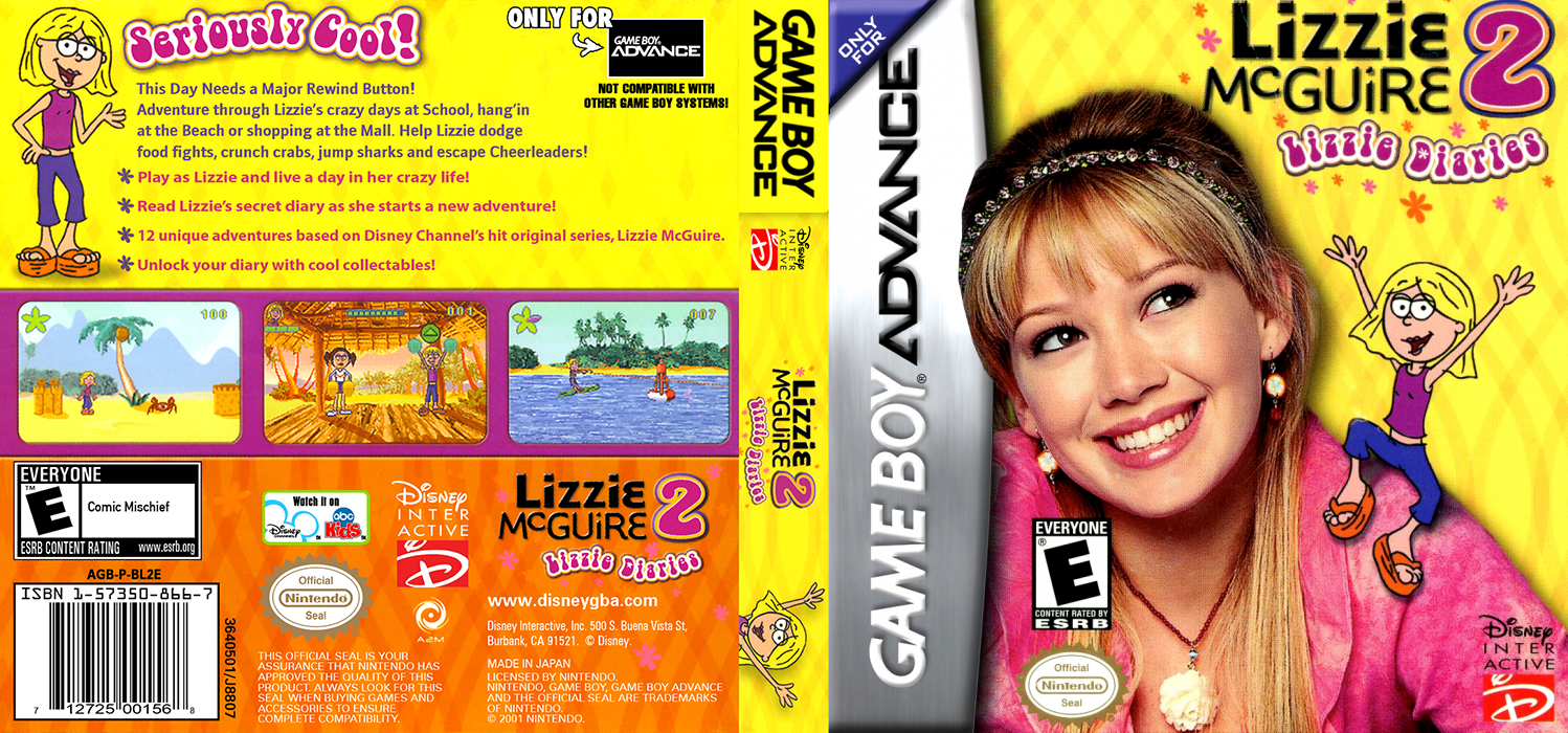 Lizzie McGuire 2 : Lizzie Diaries [US] gba 2004 Box Art