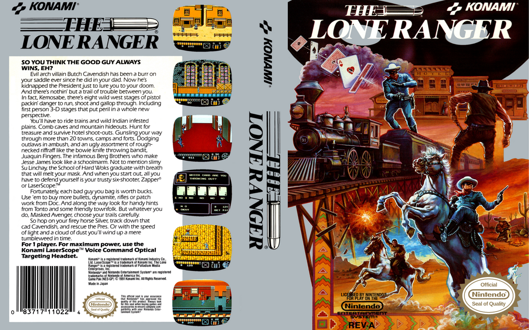 The Lone Ranger [US] nes 1991 Box Art