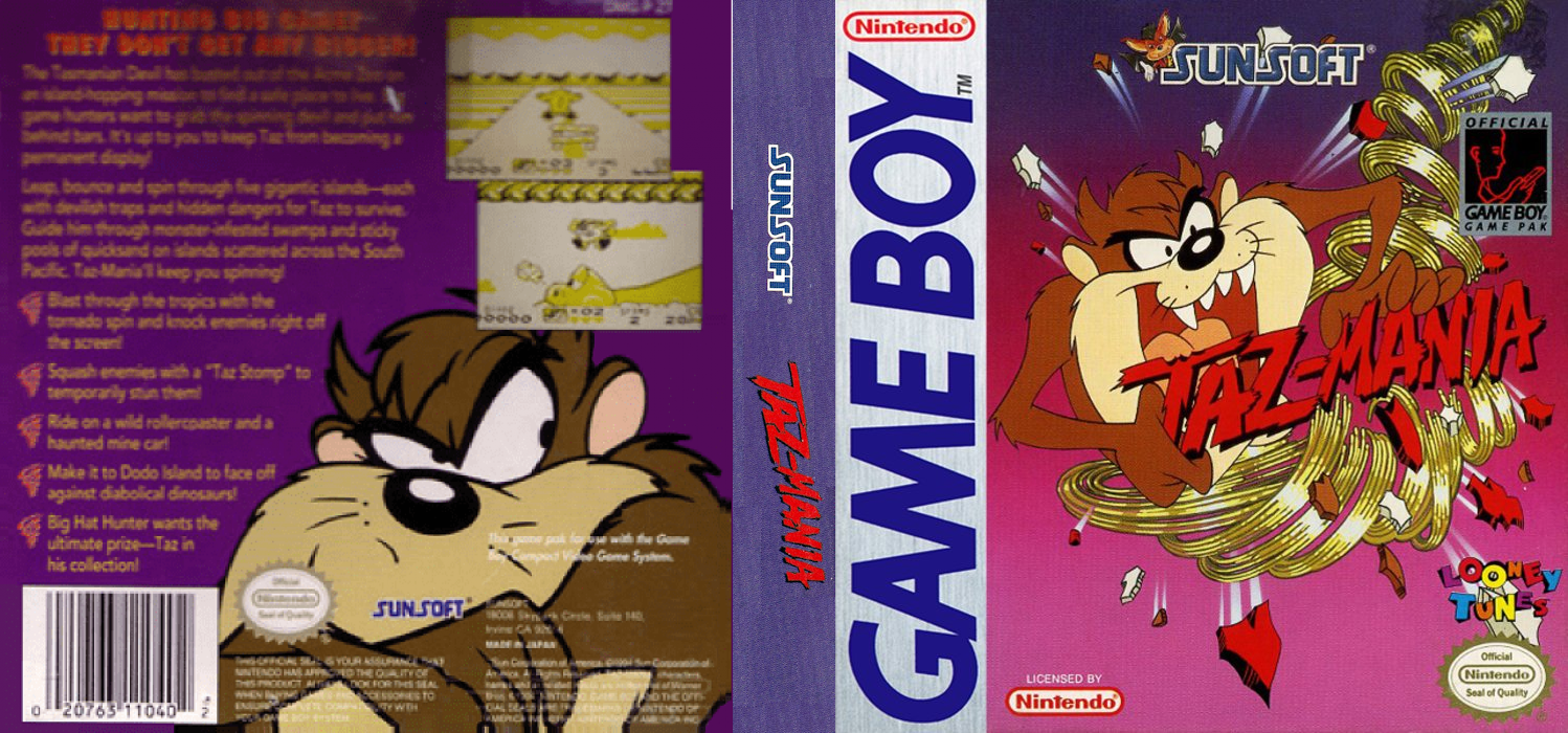 Taz-Mania : Bad to the Bone [US,EU] gb 1994 Box Art