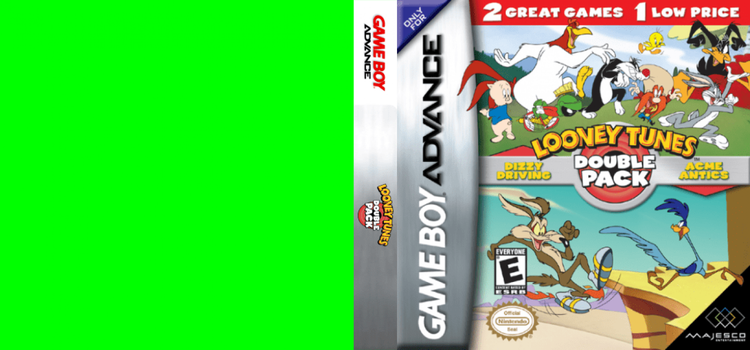 Looney Tunes: Double Pack – Dizzy Driving / Acme Antics [US] gba 2005 Box Art