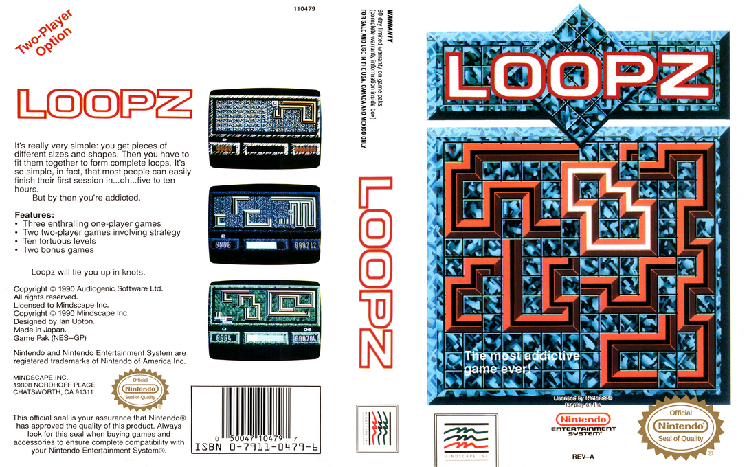 Loopz [US] nes 1990 Box Art