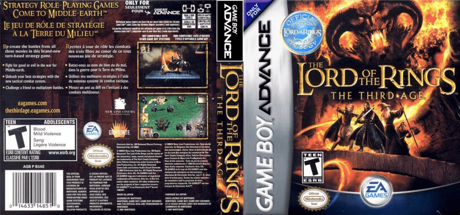The Lord of the Rings: The Third Age [US,EU] gba 2004 Box Art