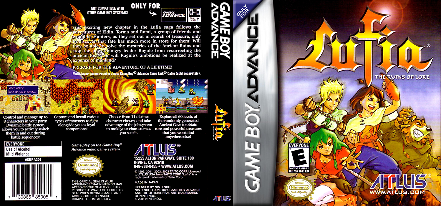 Lufia : The Ruins of Lore [US] gba 2003 Box Art