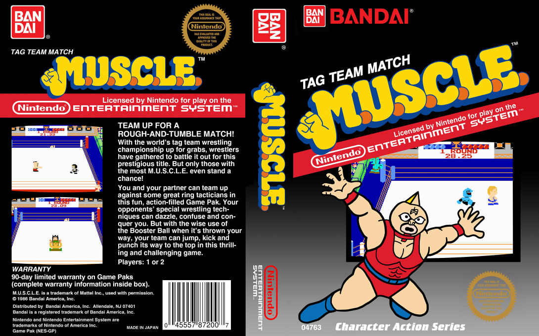 M.U.S.C.L.E. : Tag Team Match [US] nes 1986 Box Art