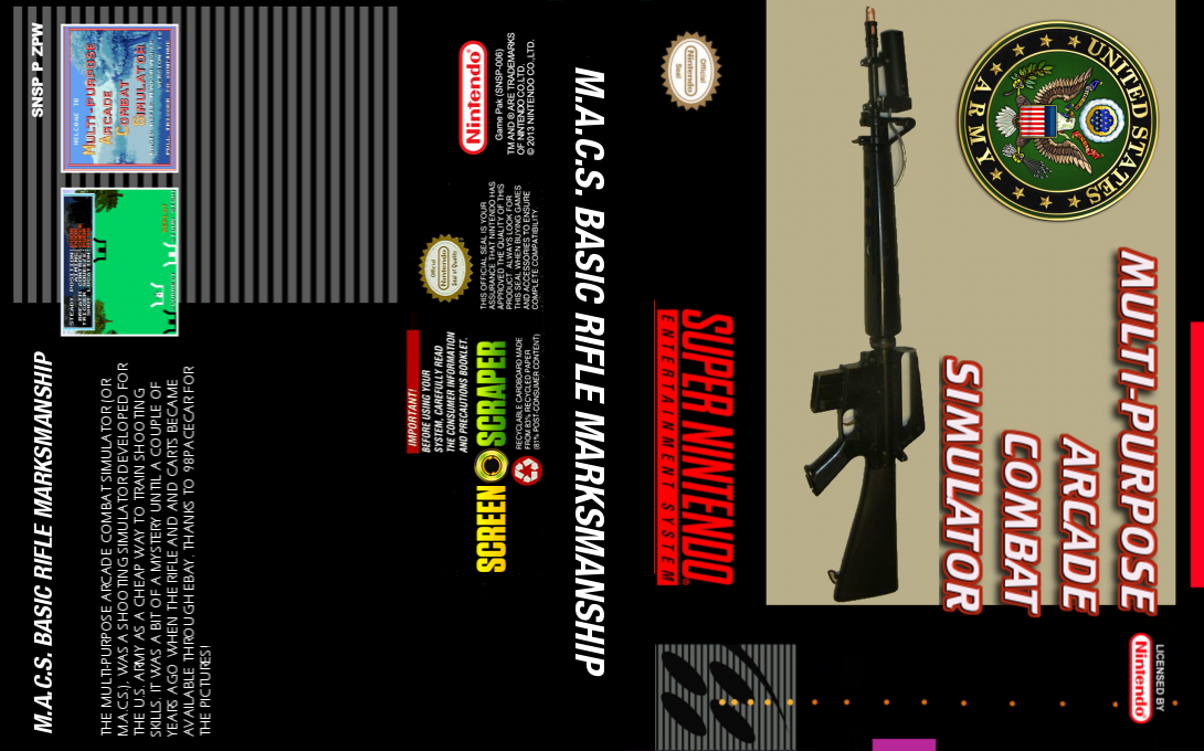 M.A.C.S. Basic Rifle Marksmanship [US] snes 1993 Box Art