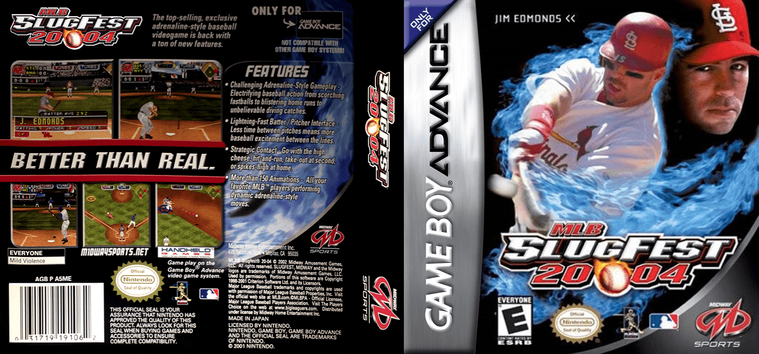 MLB SlugFest 20-04 [US] gba 2003 Box Art