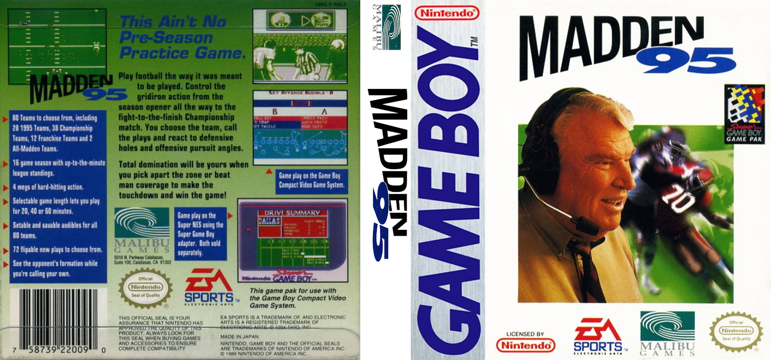 Madden ’95 [US,EU] gb 1994 Box Art