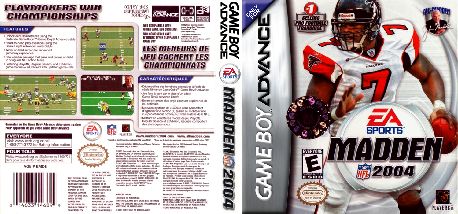 Madden NFL 2004 [US] gba 2003 Box Art