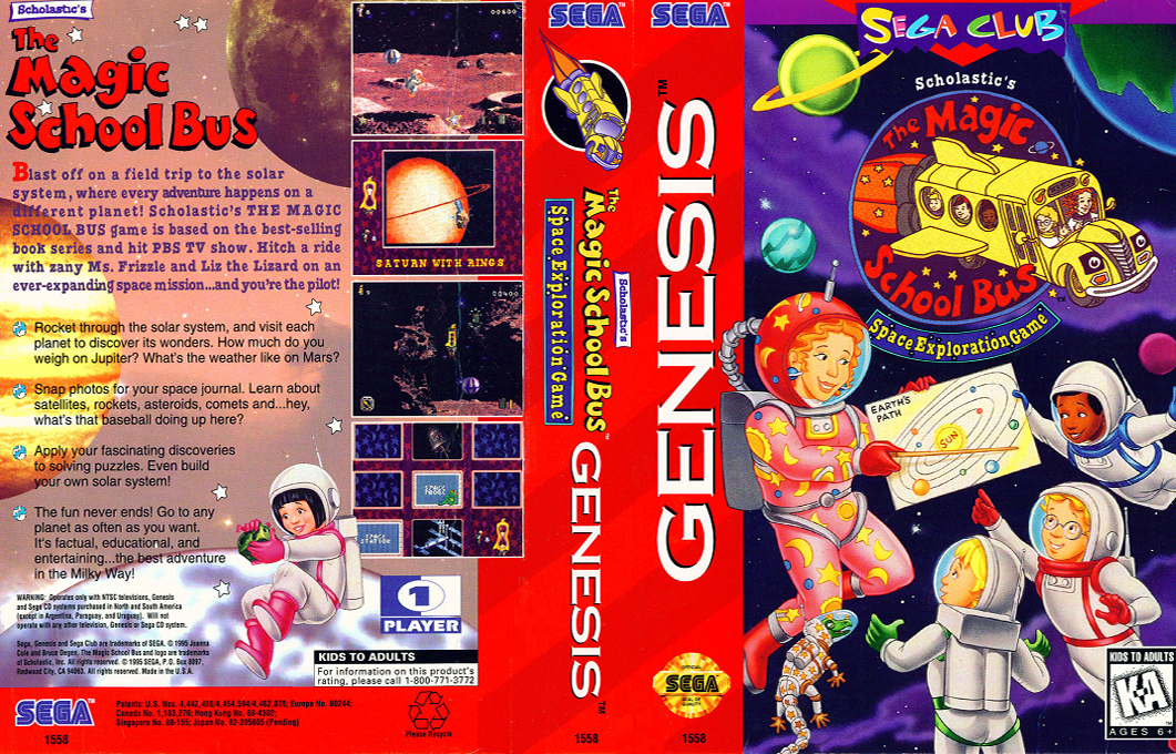 The Magic School Bus [US] segaMD 1995 Box Art