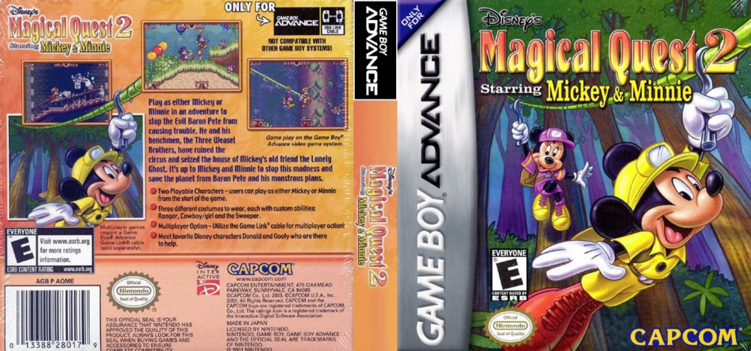 Magical Quest 2 Starring Mickey & Minnie [US] gba 2003 Box Art