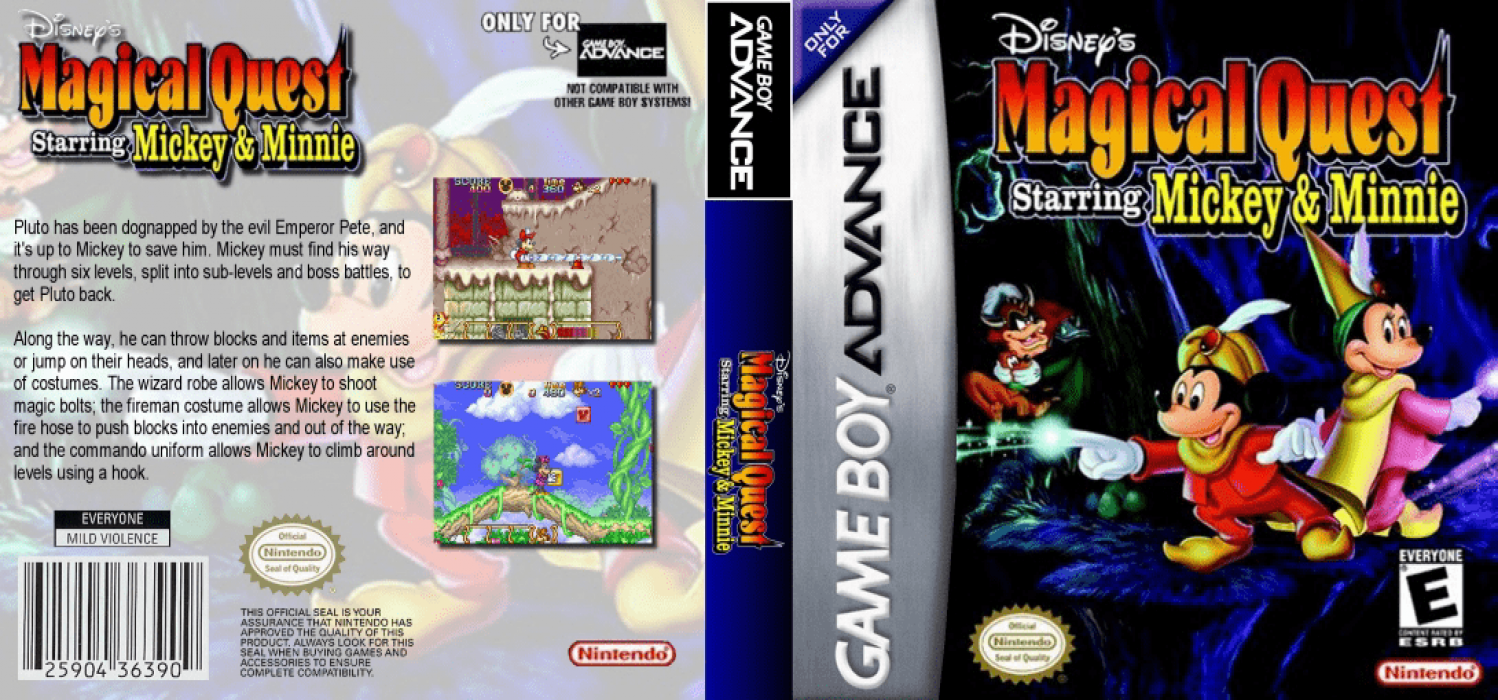 Magical Quest Starring Mickey & Minnie [US] gba 2002 Box Art