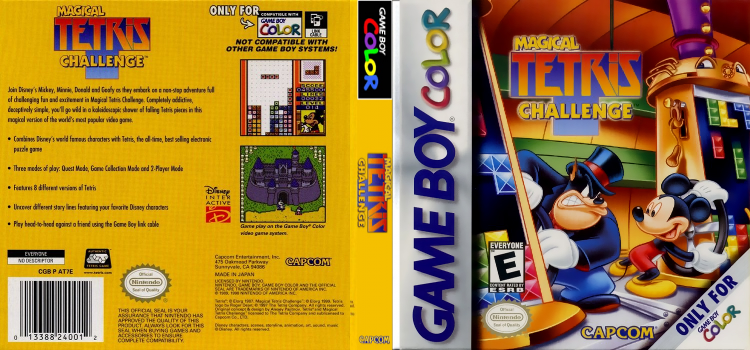Magical Tetris Challenge [US] gbc 2000 Box Art