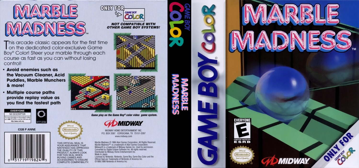 Marble Madness [US,EU] gbc 1999 Box Art