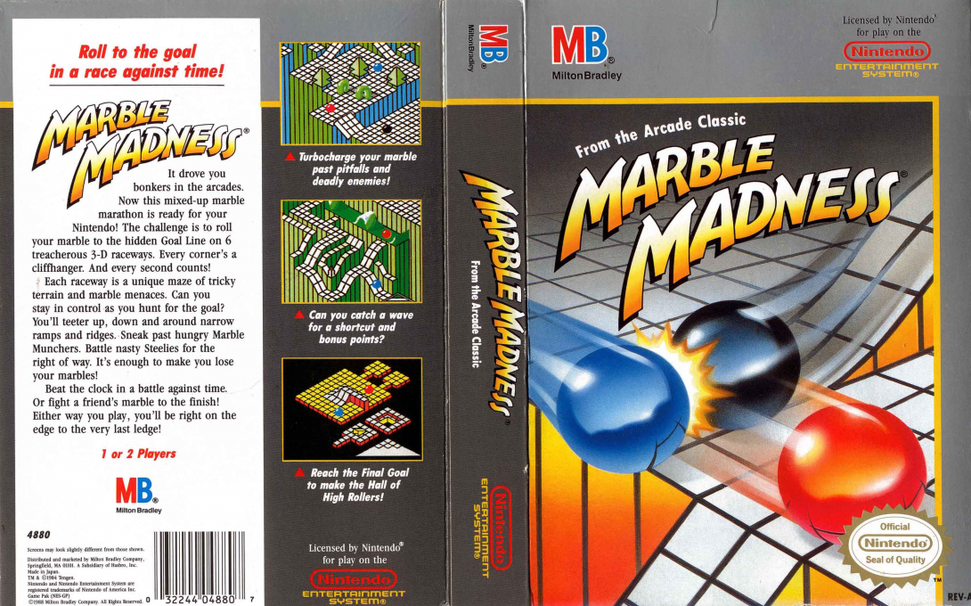 Marble Madness [US] nes 1989 Box Art