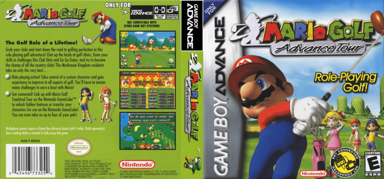 Mario Golf : Advance Tour [US] gba 2004 Box Art