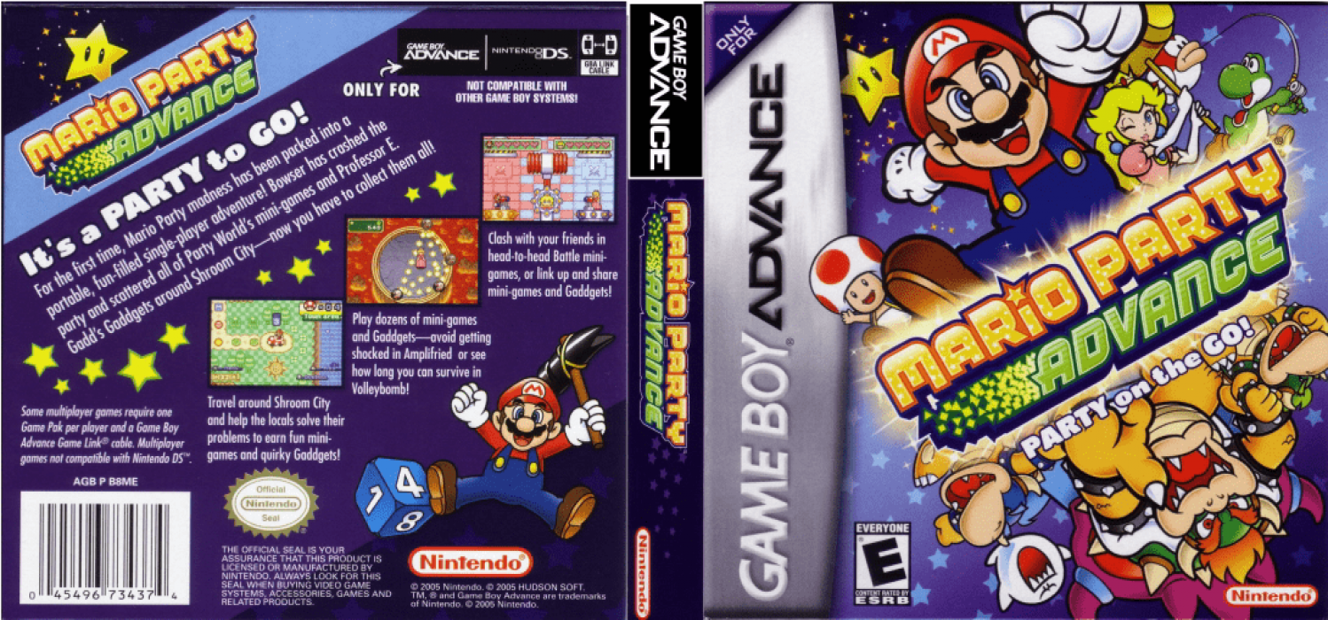 Mario Party Advance [US] gba 2005 Box Art