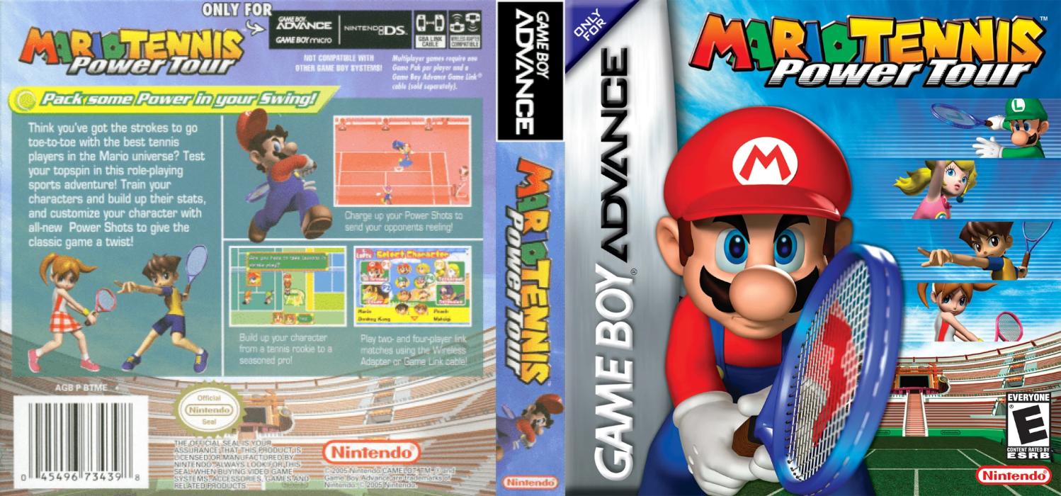 Mario Tennis: Power Tour [US,AU] gba 2005 Box Art