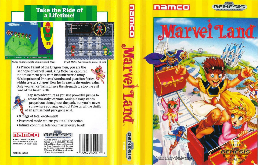 Marvel Land [US] segaMD 1991 Box Art