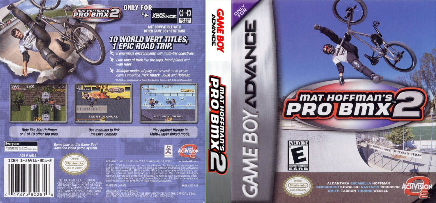 Mat Hoffman’s Pro BMX 2 [US,EU] gba 2002 Box Art