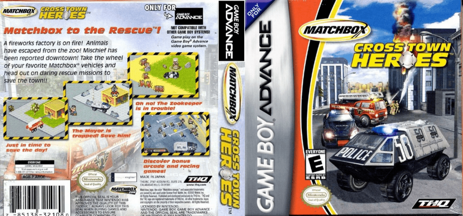 Matchbox Cross Town Heroes [US] gba 2002 Box Art