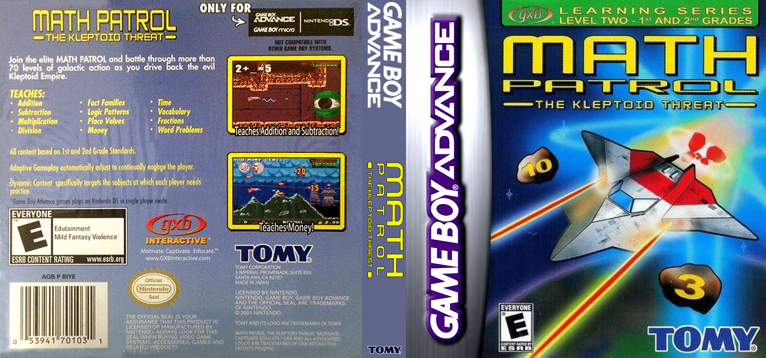Math Patrol : The Kleptoid Threat [US] gba 2007 Box Art