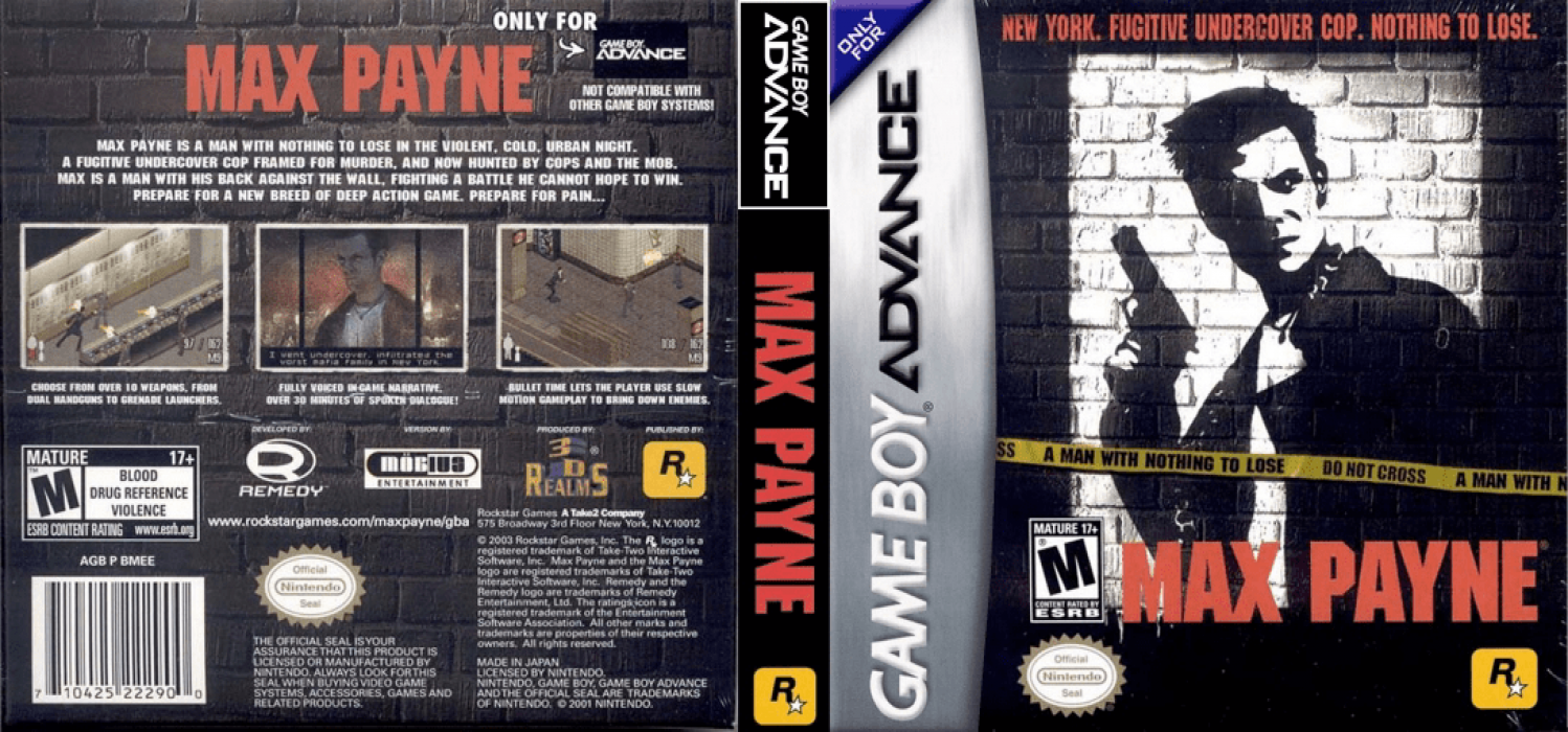 Max Payne [US] gba 2003 Box Art