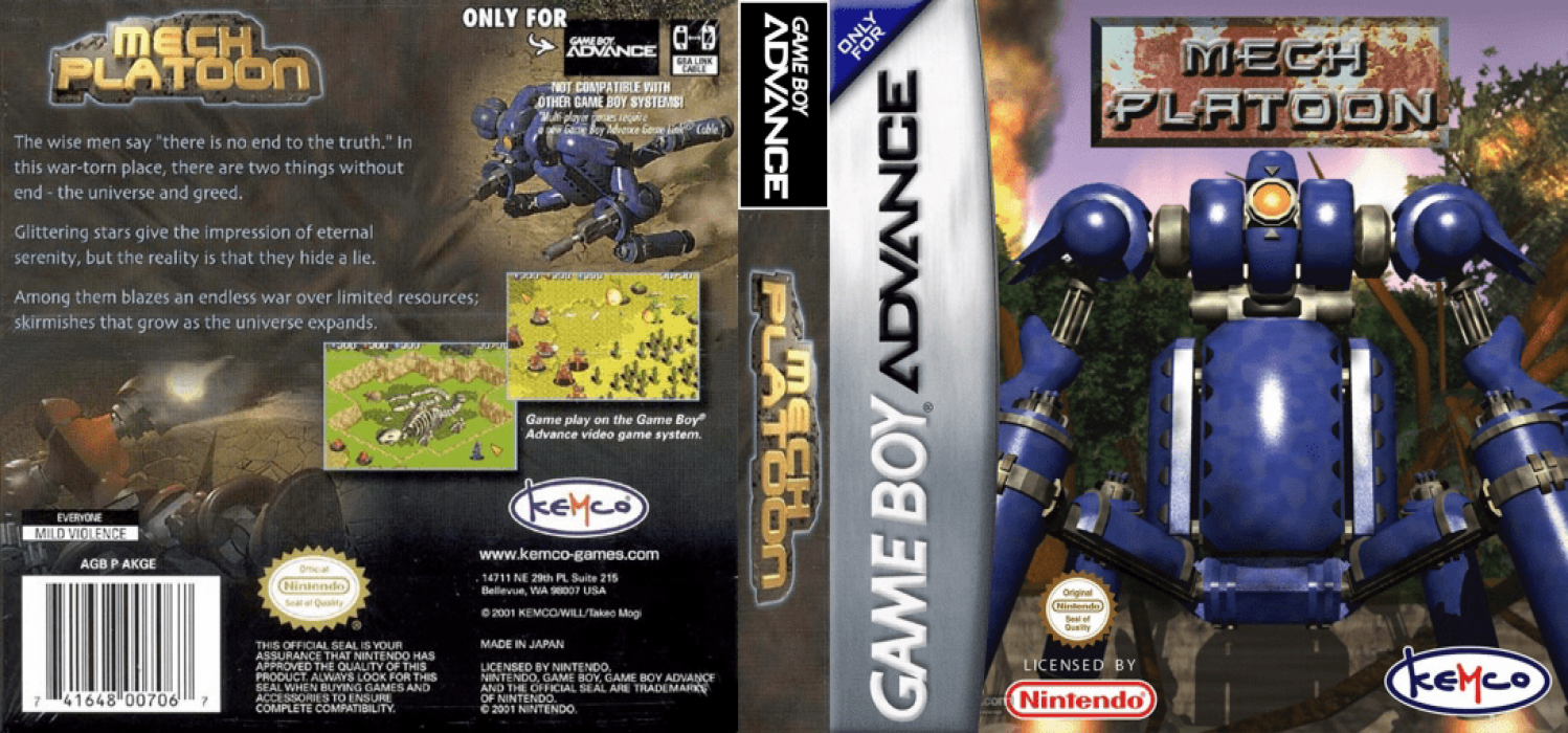 Mech Platoon [US] gba 2002 Box Art