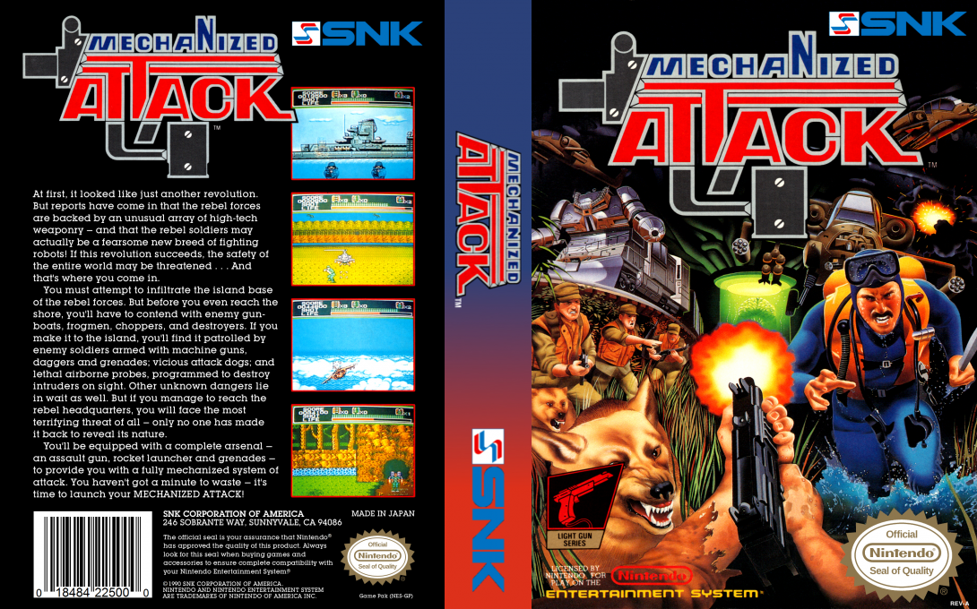 Mechanized Attack [US] nes 1990 Box Art
