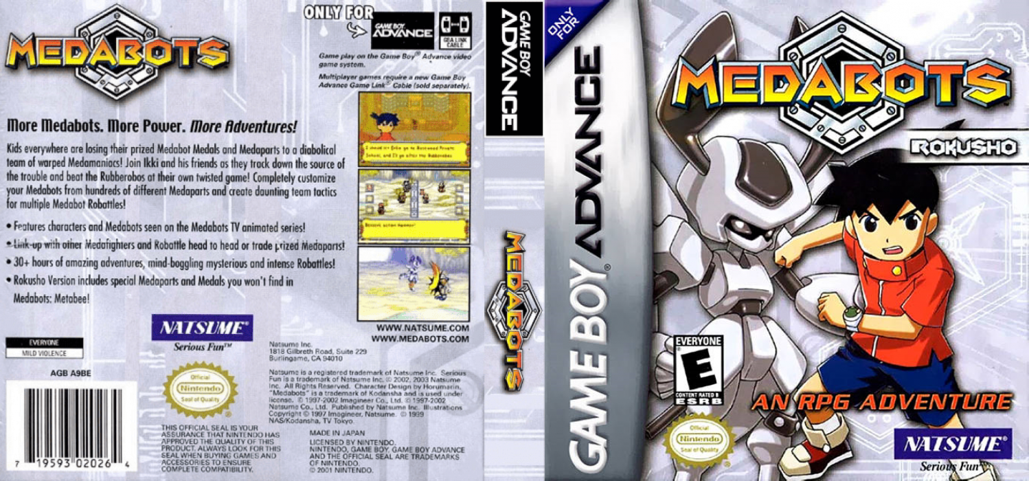 Medabots : Rokusho [US] gba 2003 Box Art