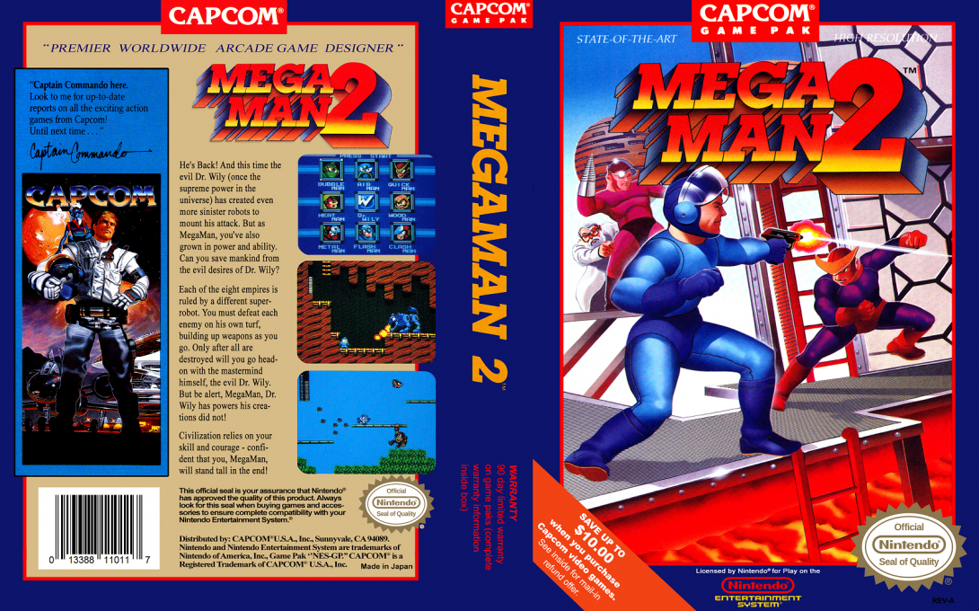 Mega Man 2 [US] nes 1989 Box Art