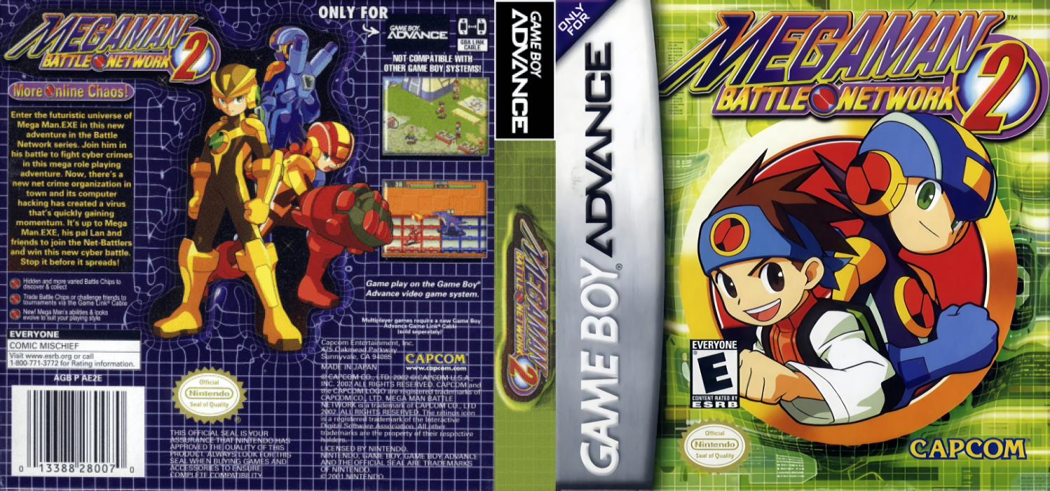 Mega Man Battle Network 2 [US] gba 2002 Box Art